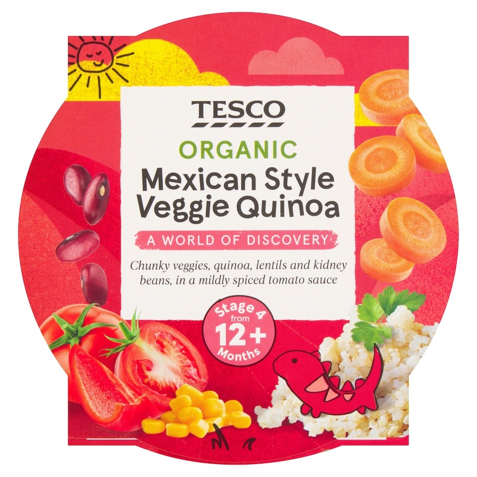 TESCO Organic Mexican Style Veggie Quinoa 12+M 200G