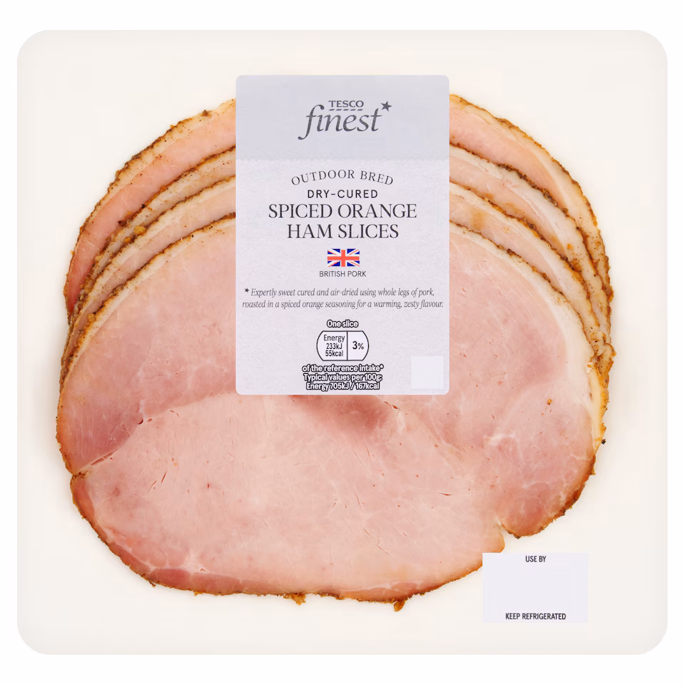 Tesco Finest Deli Spiced Orange Ham Slices 130g
