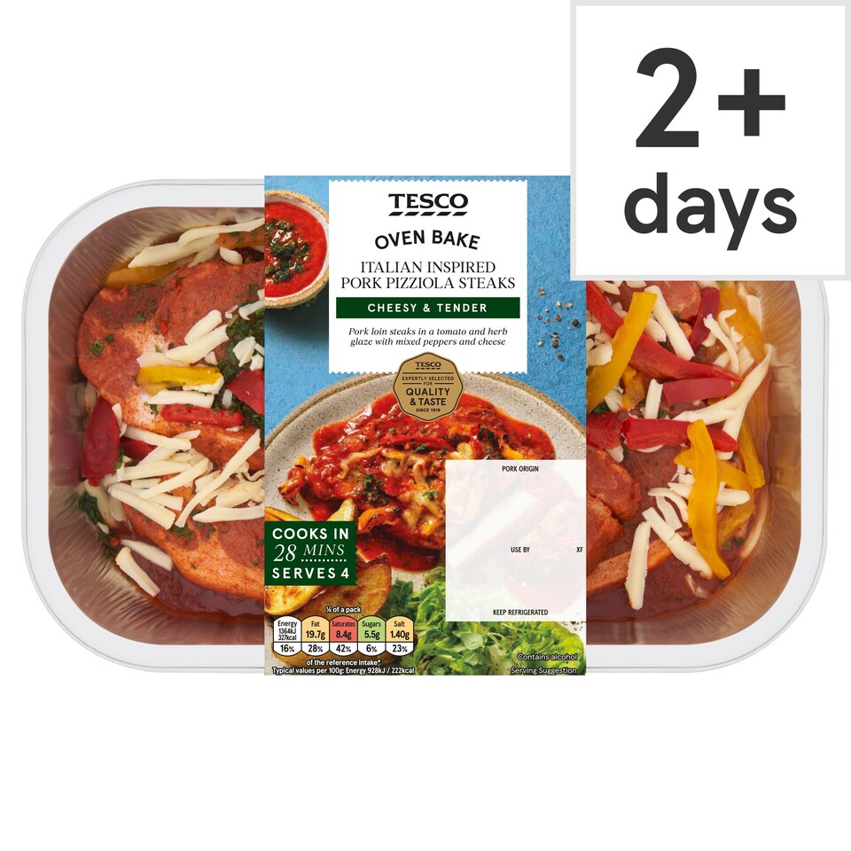 Tesco Italian Inspired Pork Pizziola Steaks 700G