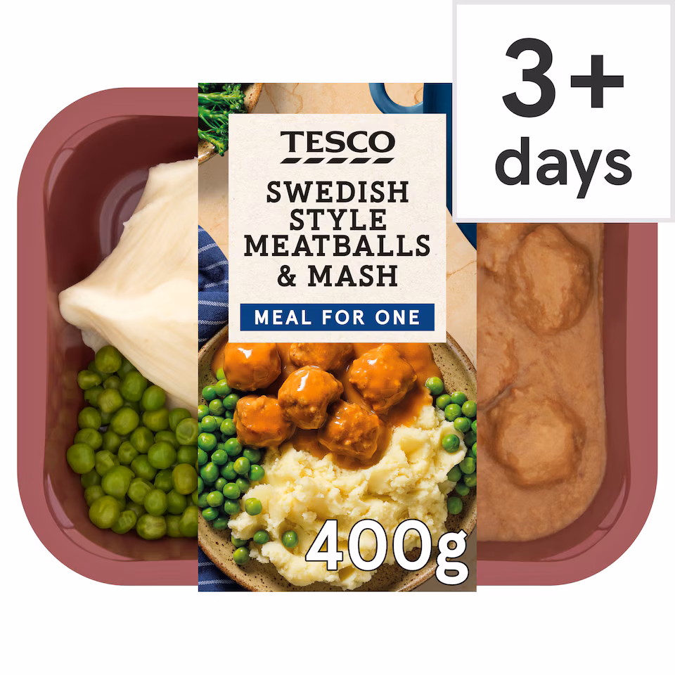 Tesco Swedish Style Meatballs & Mash 400g