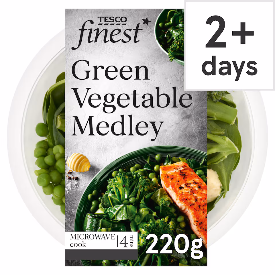 Tesco Finest Green Vegetable Medley 220G
