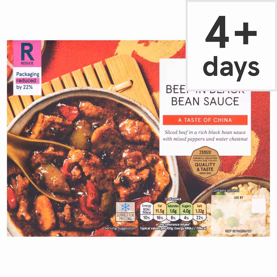 Tesco Beef In Black Bean Sauce 350G