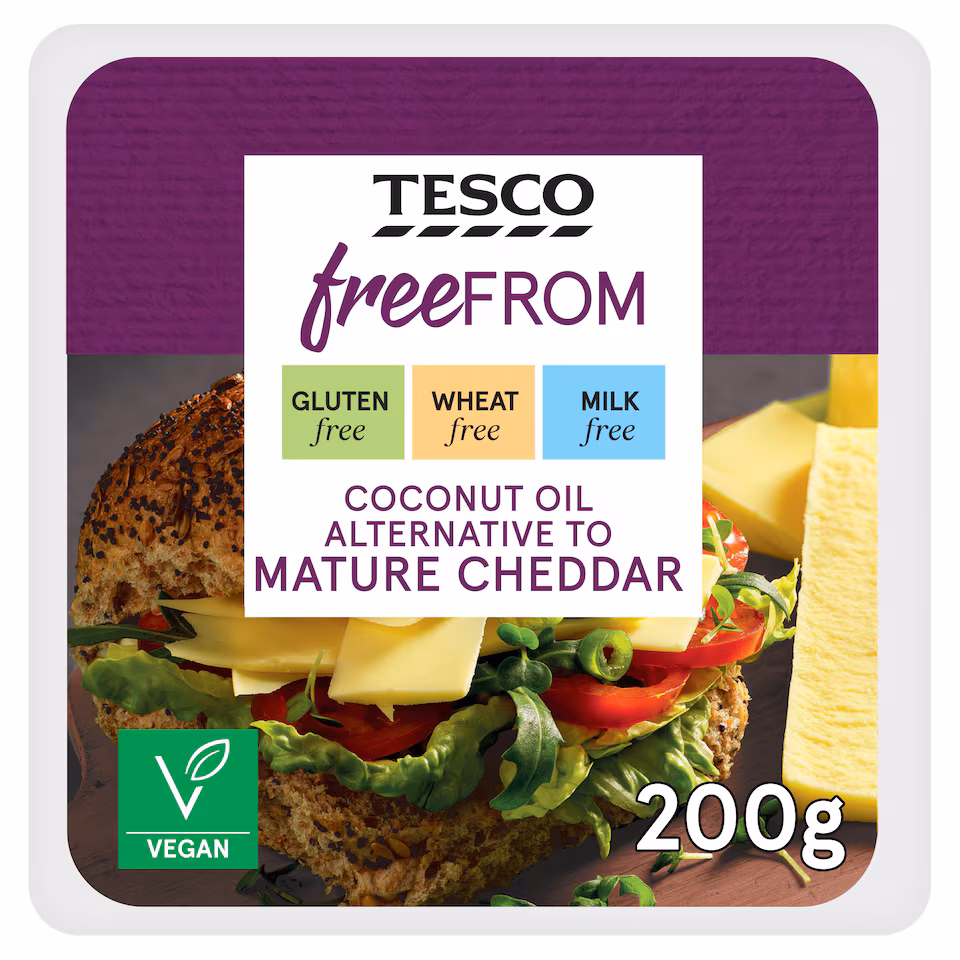Tesco Free From Coconut Oil Alternative to Mature Cheddar 200g