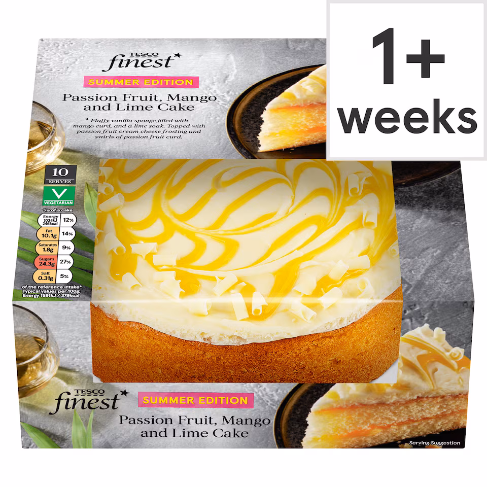 Tesco Finest Lime, Passion Fruit & Mango Cake