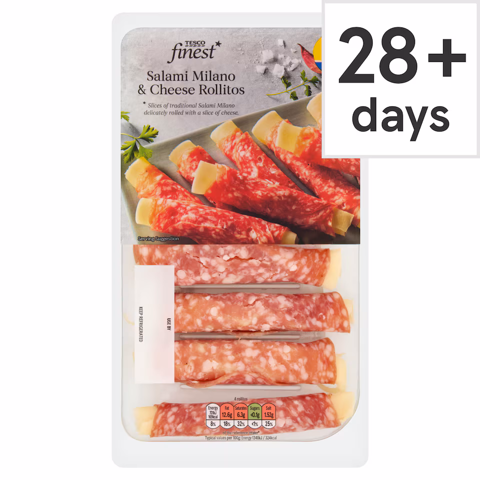 Tesco Finest Salami Milano & Cheese Rollitos 105g