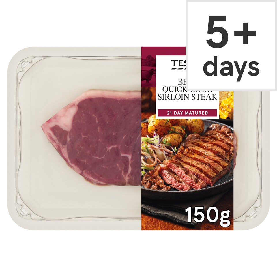 Tesco Quick Cook Sirloin Beef Steak 150g