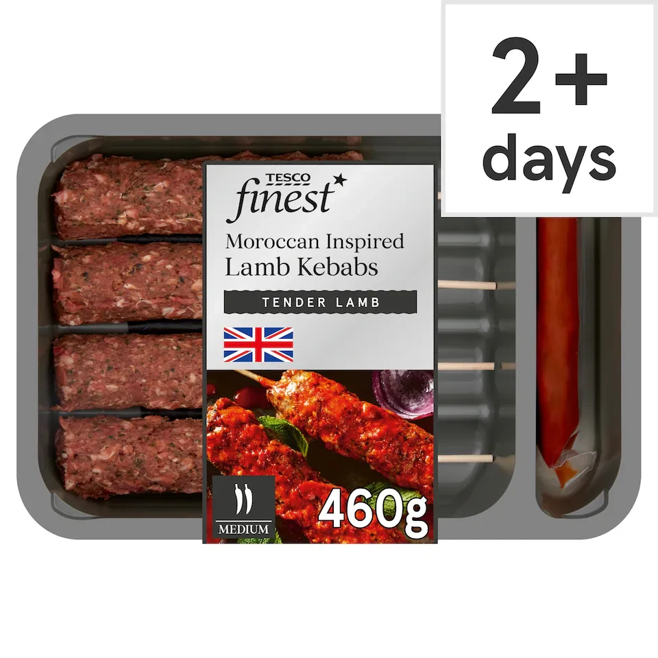 Tesco Finest Moroccan Inspired Lamb Kebabs 460G