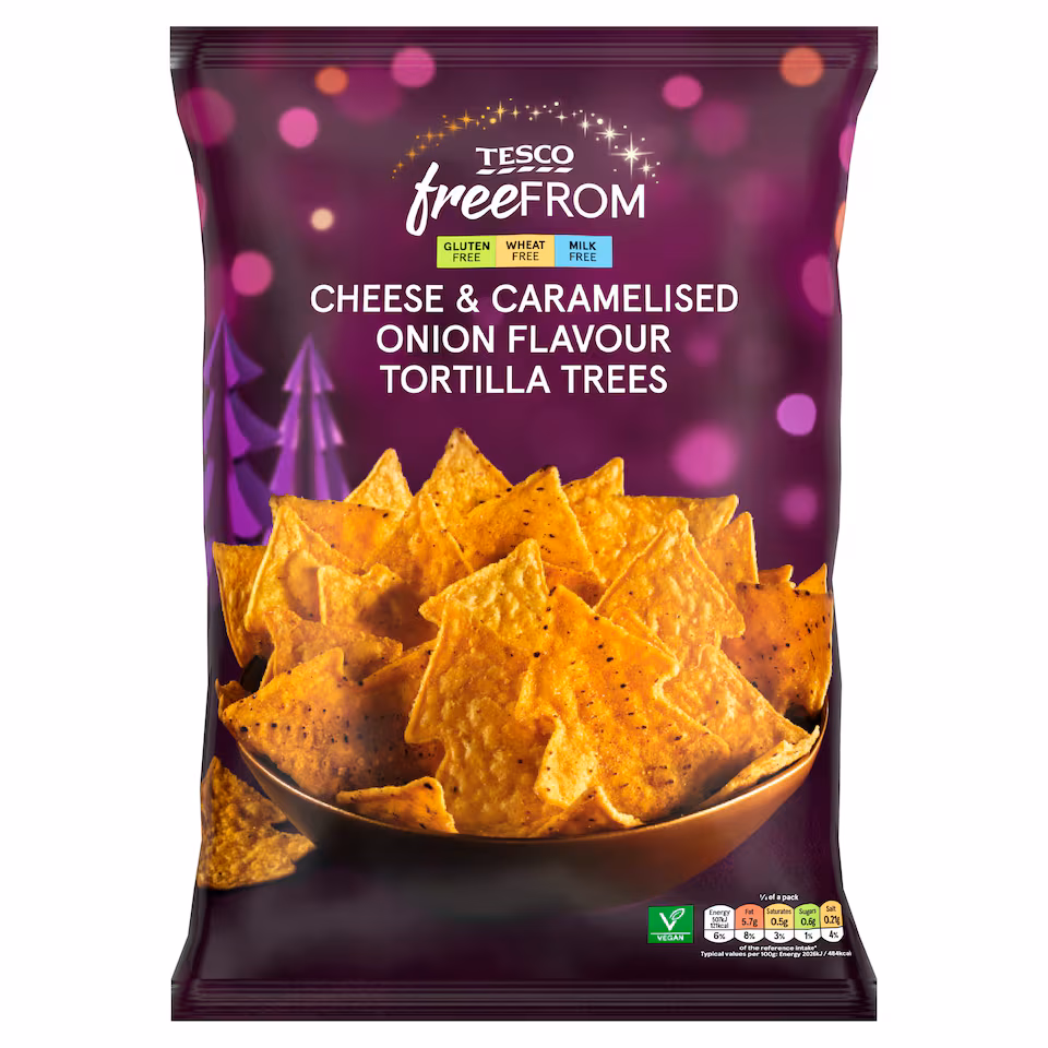 Tesco Free From Cheese & Caramelised Onion Chutney Flavoured Trees 150g