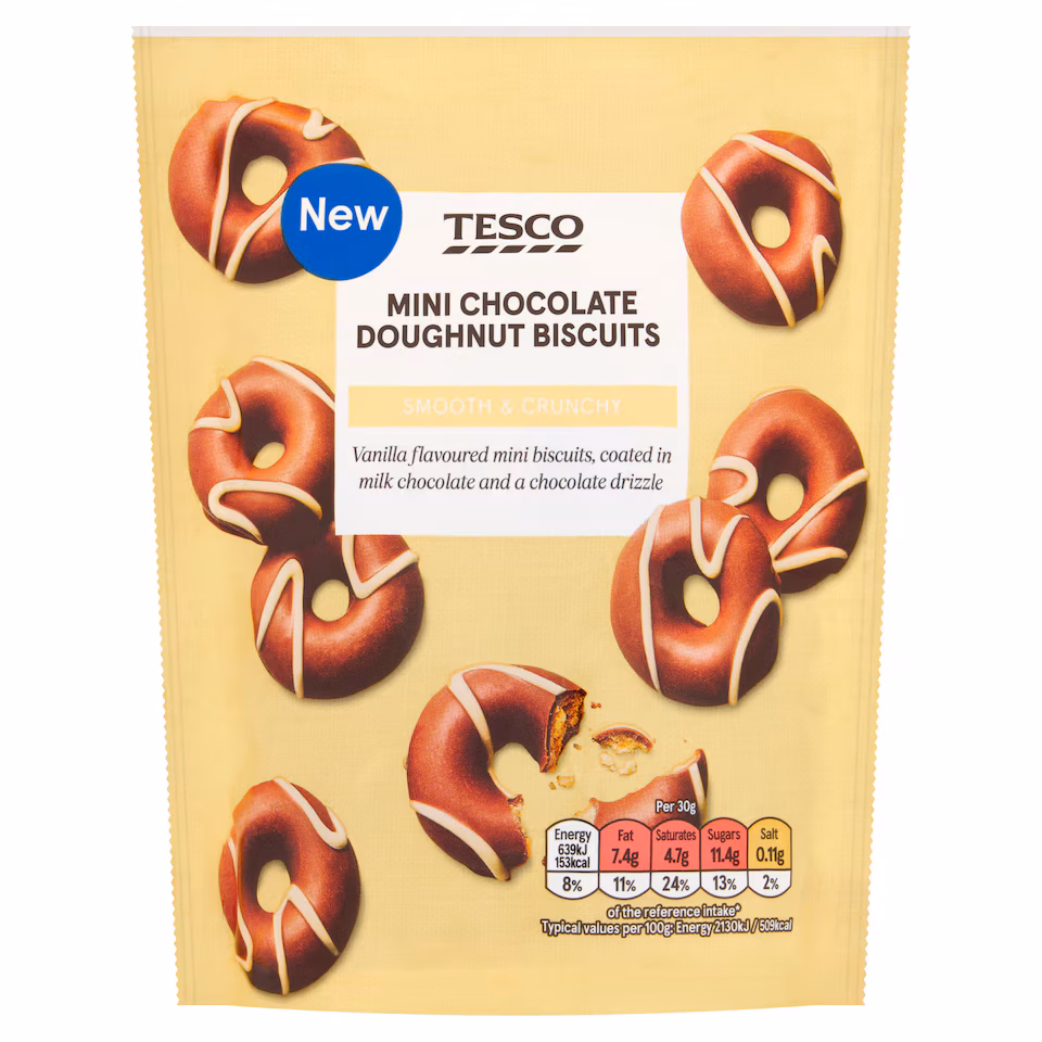 Tesco Mini Vanilla Biscuit Pouch 90g