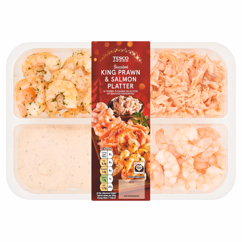 Tesco Prawn & Salmon Platter 380G