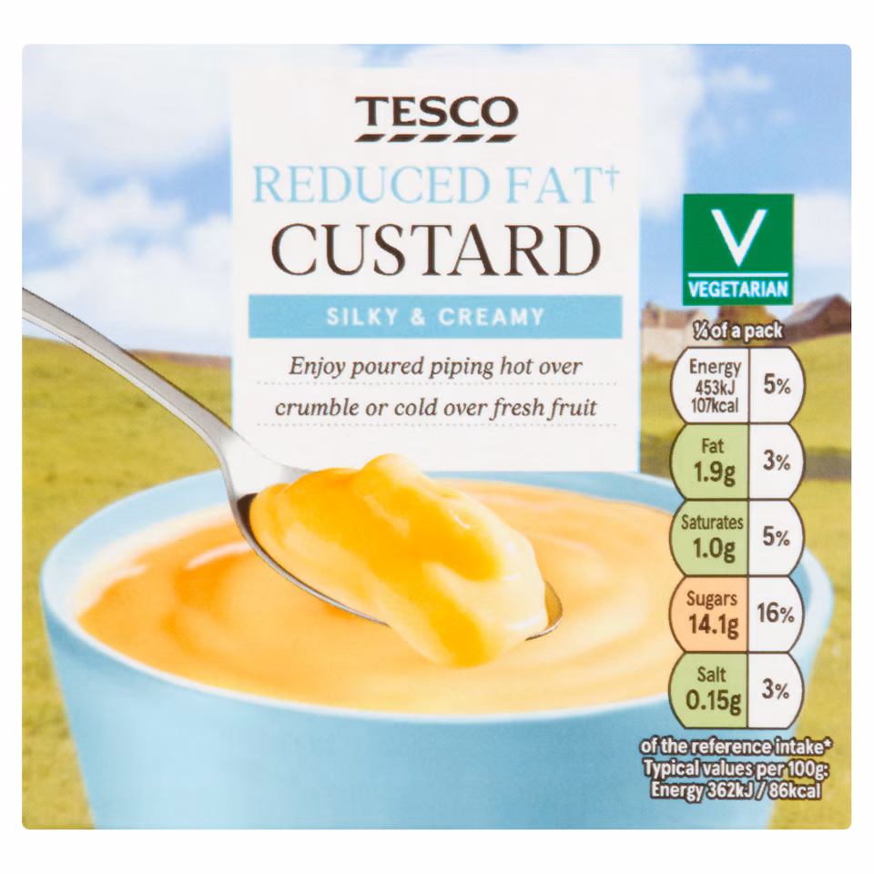 Tesco Reduced Fat Custard 500G