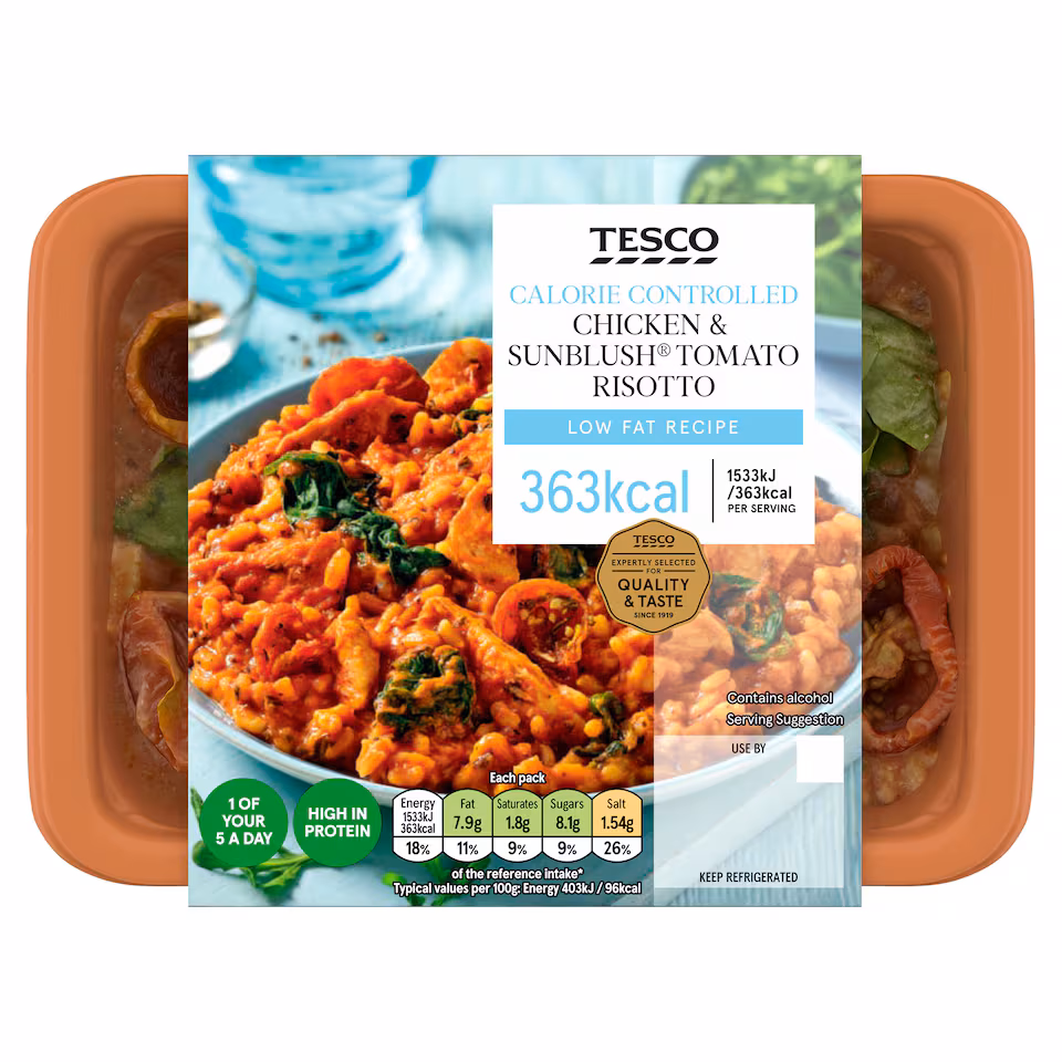 Tesco Calorie Controlled Chicken & Tomato Risotto 380g