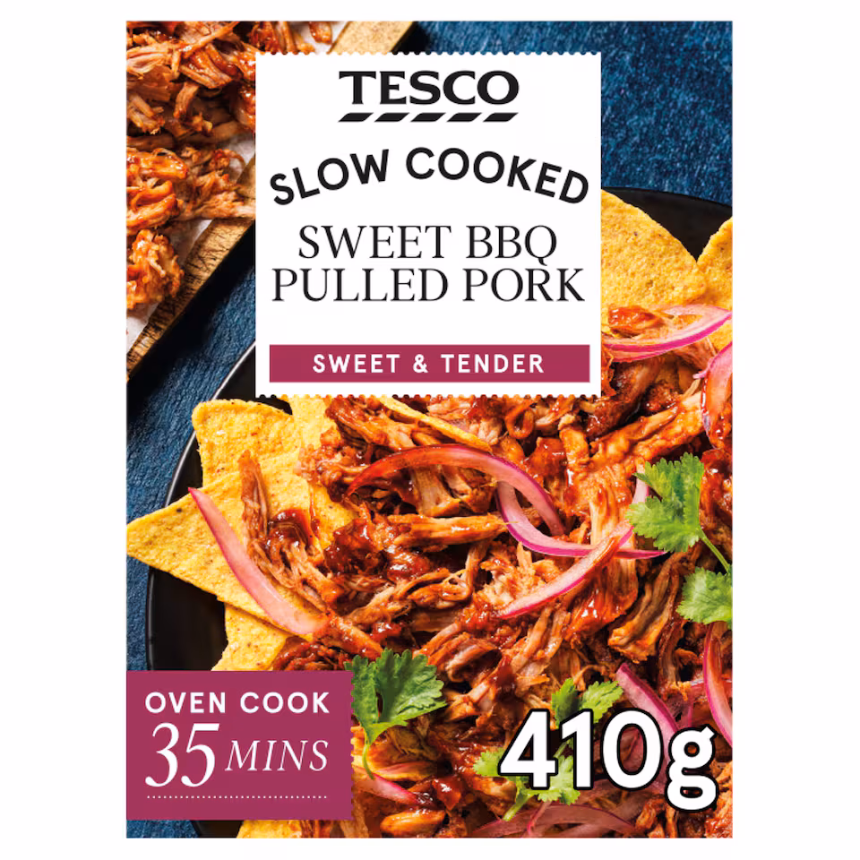 Tesco Sweet BBQ Pulled Pork 410g