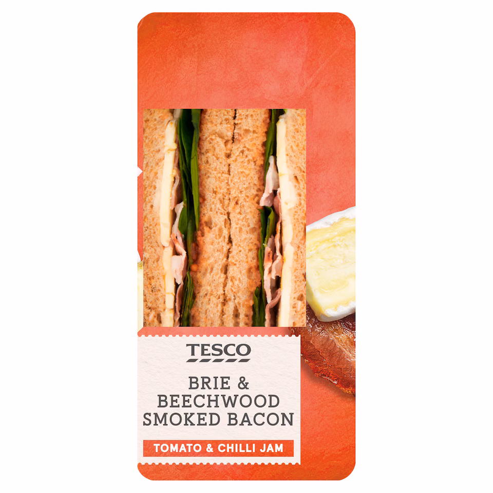 Tesco Brie & Smoked Bacon Sandwich with Chilli Jam