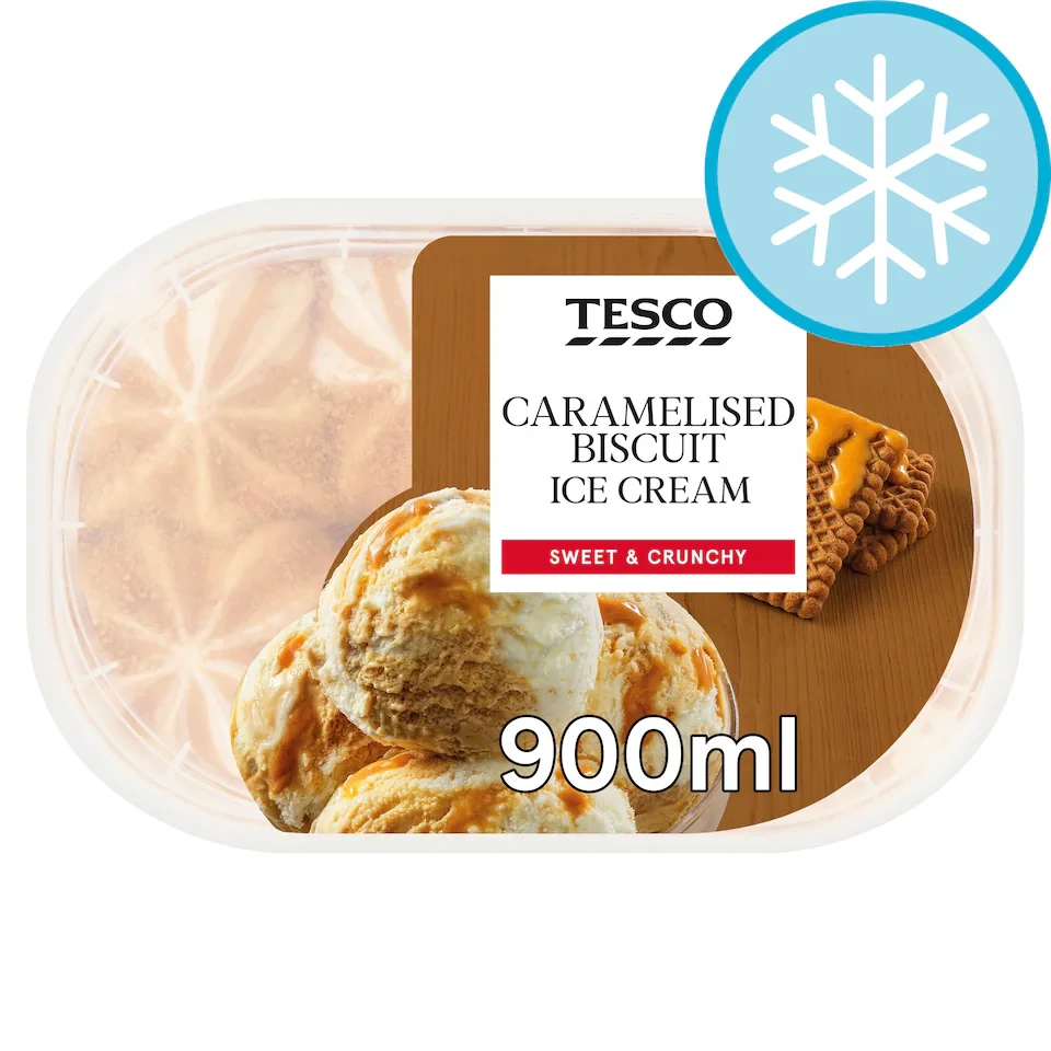 Tesco Caramelised Biscuit Ice Cream 900ml