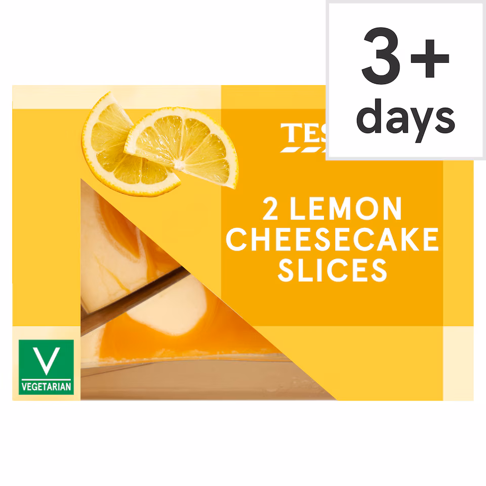 Tesco 2 Lemon Cheesecake Slices 180g