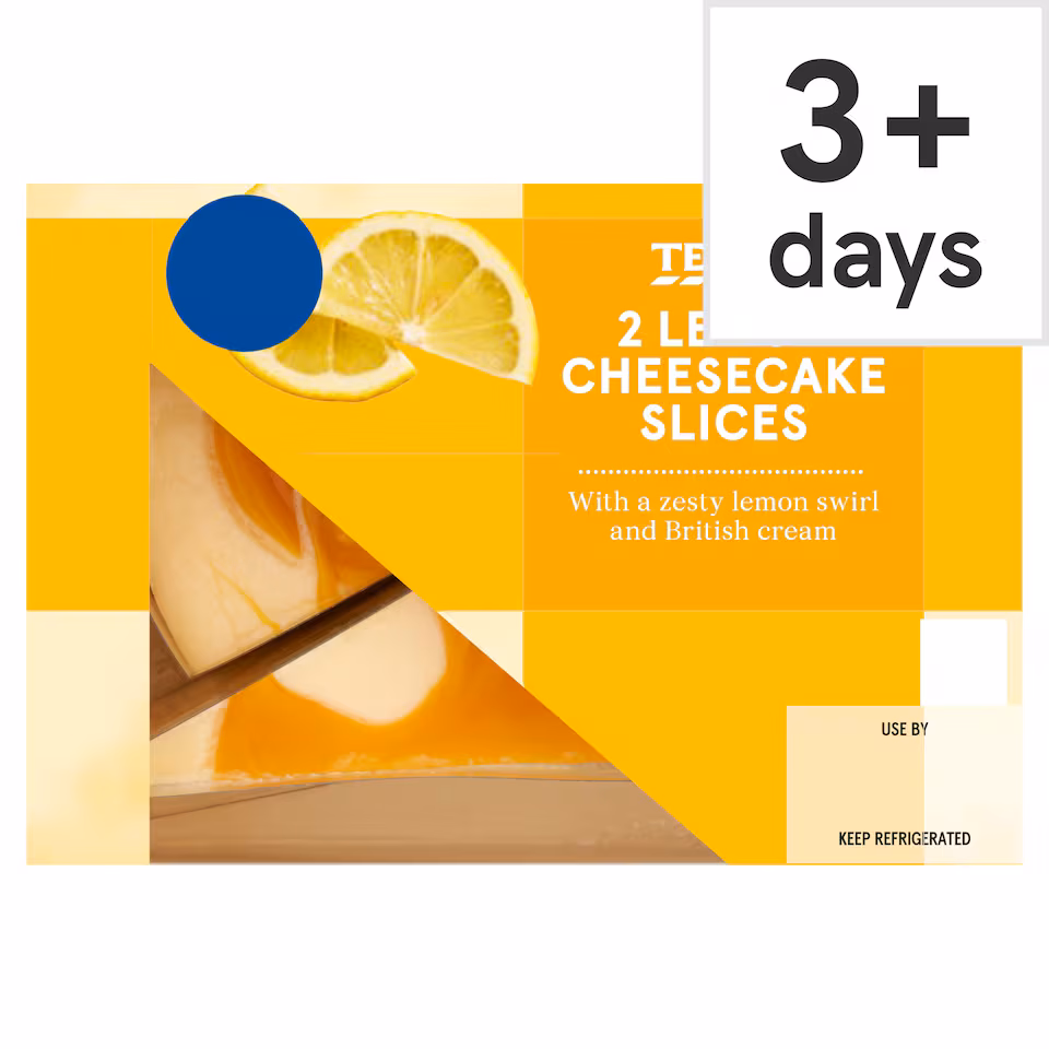 Tesco 2 Lemon Cheesecake Slices 180g