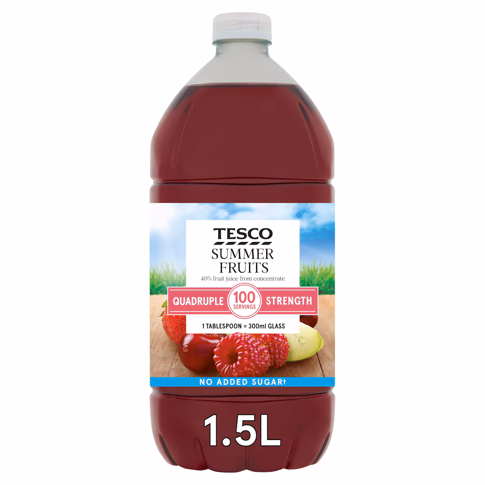 Tesco Quadruple Strength Summer Fruits Squash 1.5L