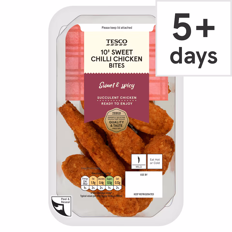 Tesco 10 Sweet Chilli Chicken Satay bites 120g