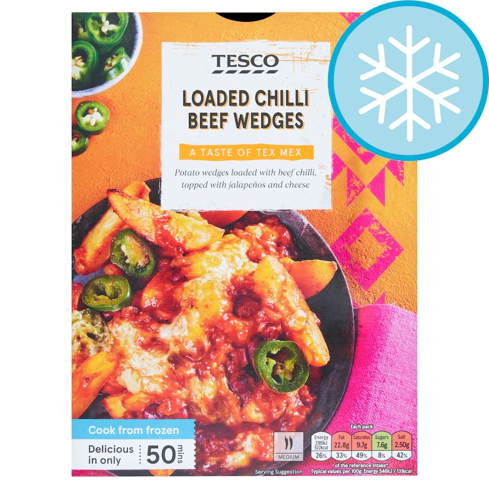Tesco Chilli Beef Wedges 400g