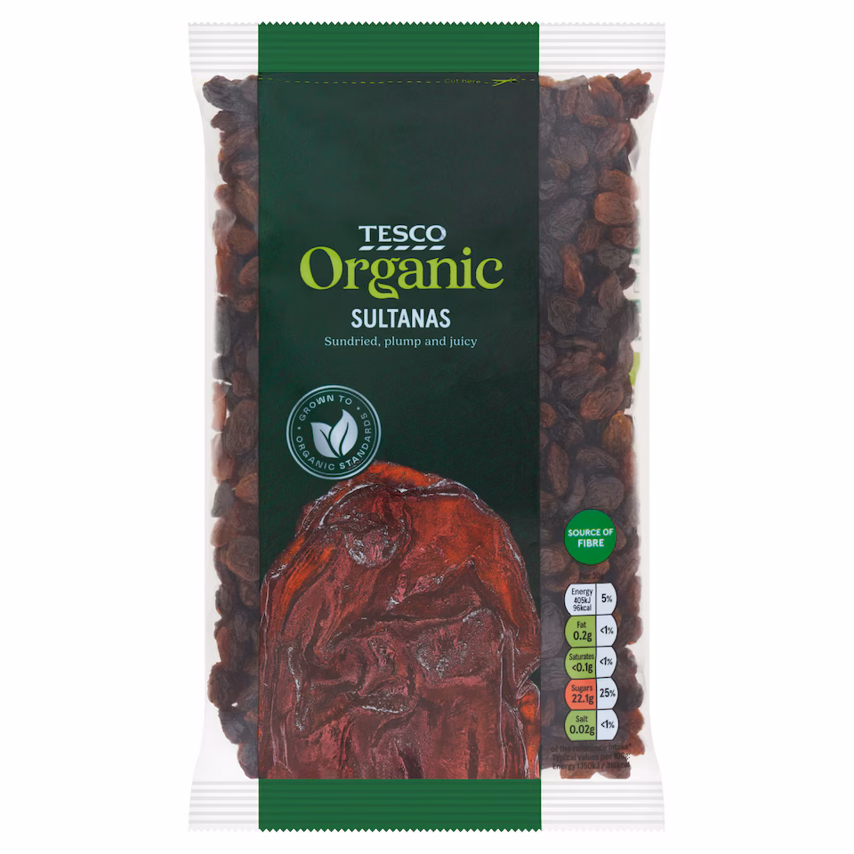 Tesco Organic Sultanas 375G