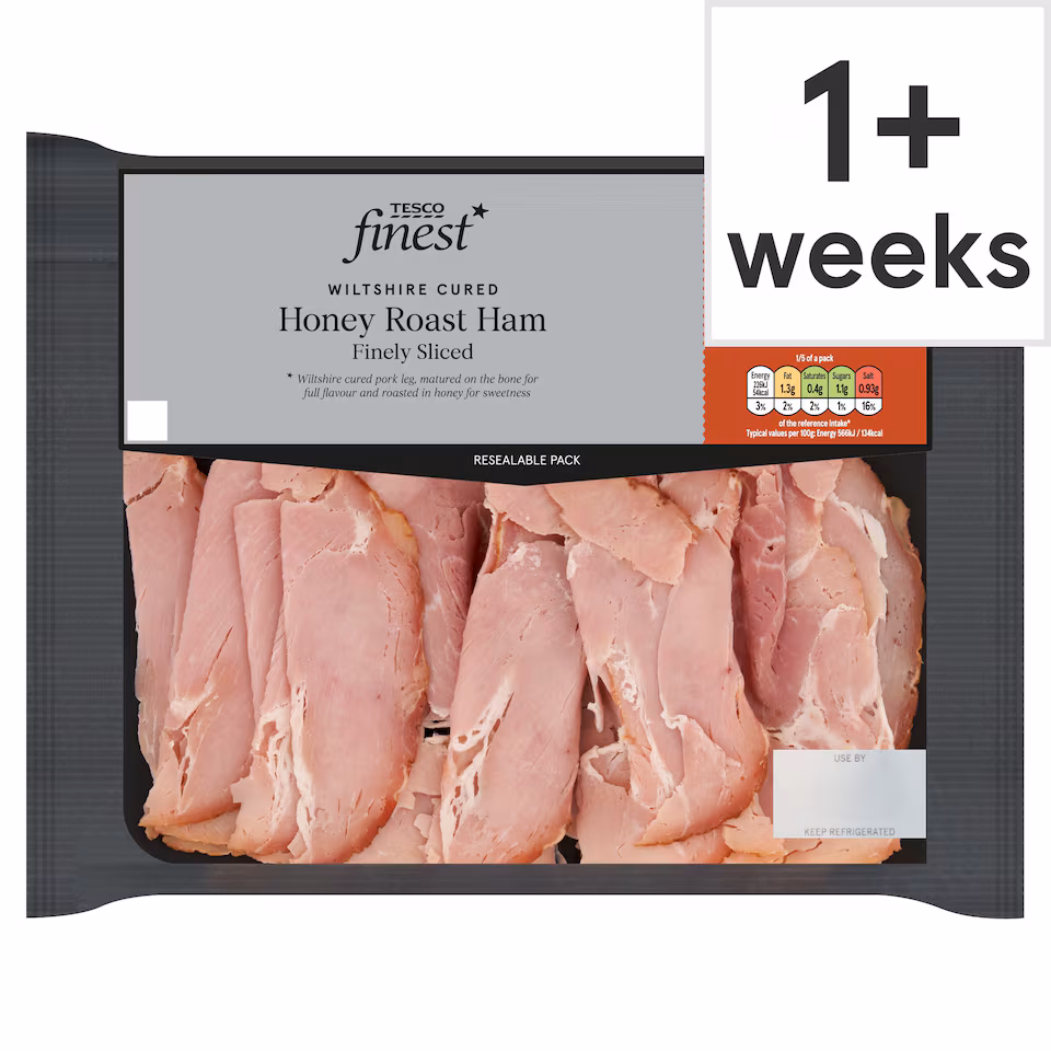 Tesco Finest Honey Roast Finely Sliced Ham 200g