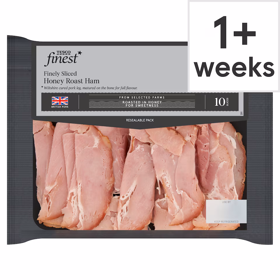 Tesco Finest Honey Roast Finely Sliced Ham 200g