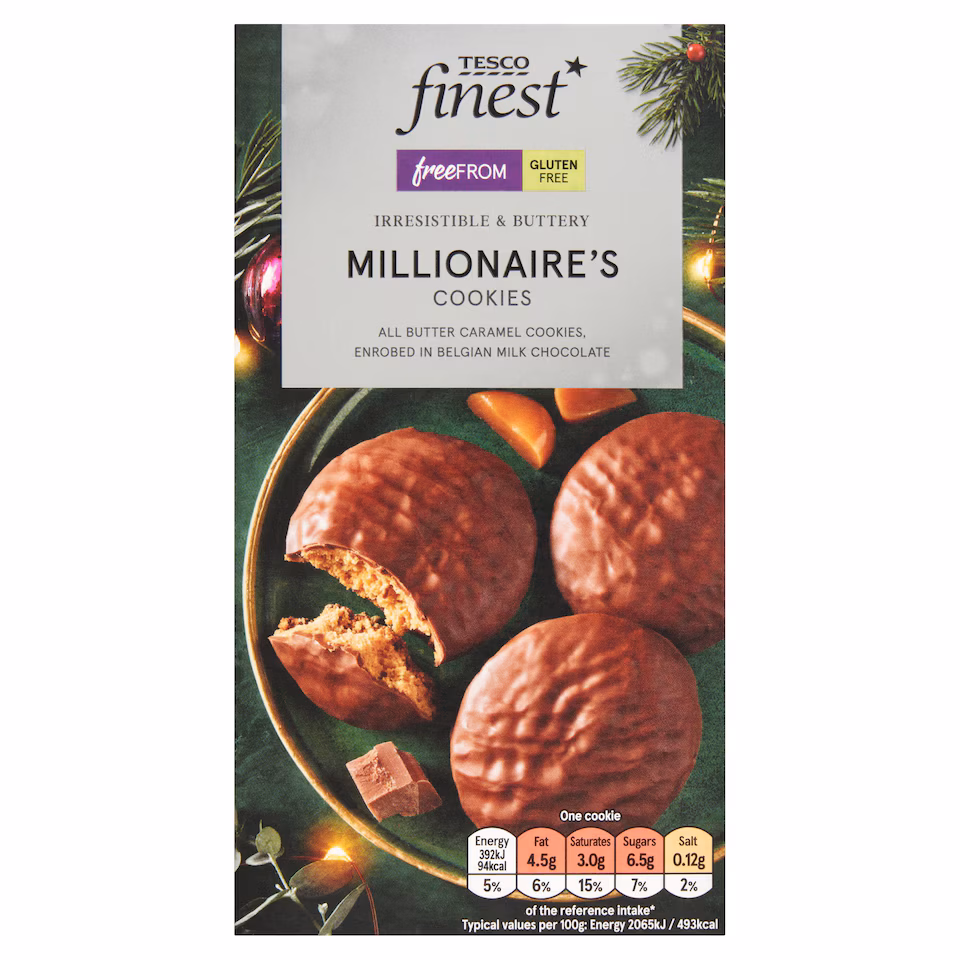 Tesco Finest Free From Millionaire's Cookies 150g