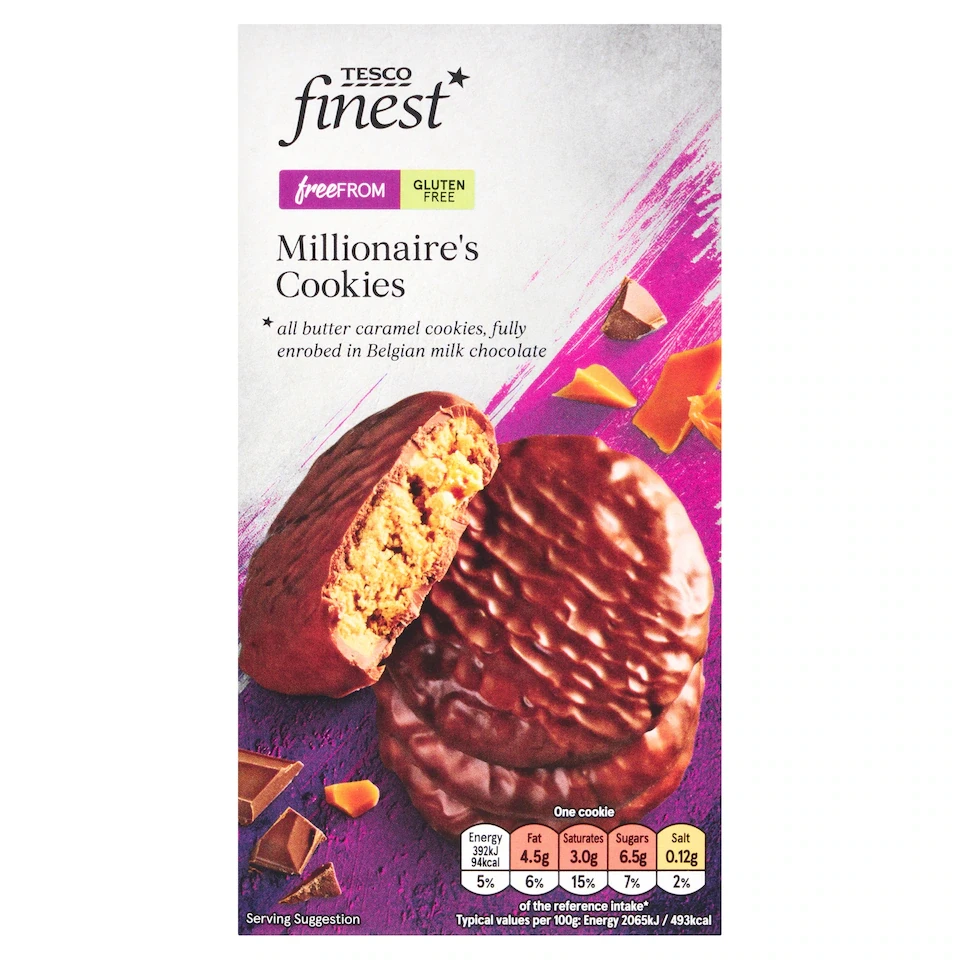 Tesco Finest Free From Millionaire's Cookies 150g
