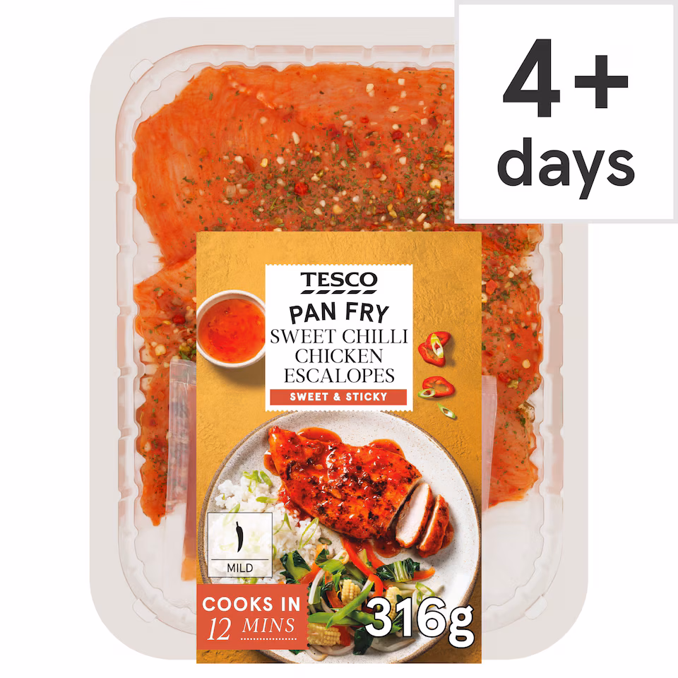 Tesco Sweet Chilli Chicken Escalopes 316G