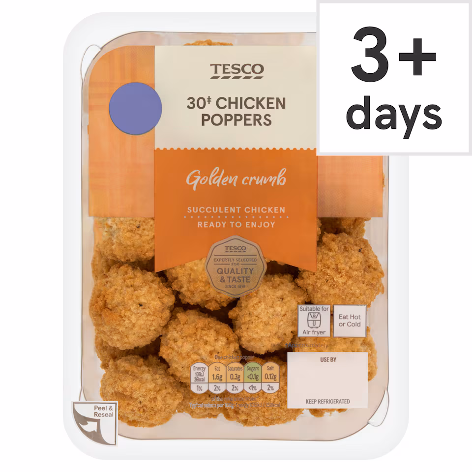 Tesco 30 Chicken Poppers 300g