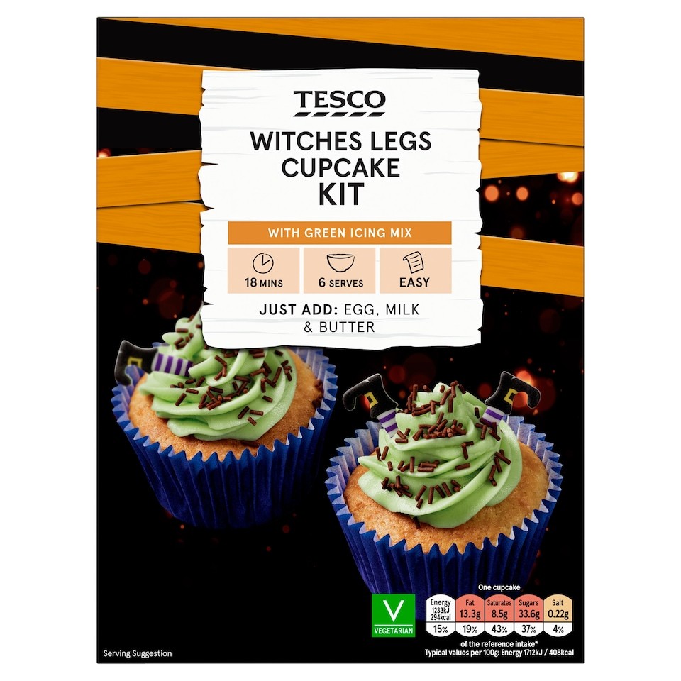Tesco Witches Legs Cupcake Kit 303g