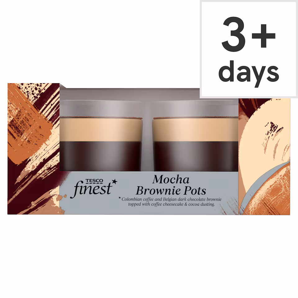 Tesco Finest Mocha Brownie Pot 2x93g