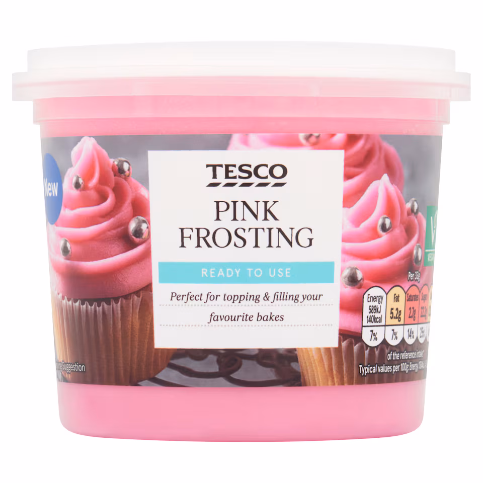Tesco Pink Frosting 300g