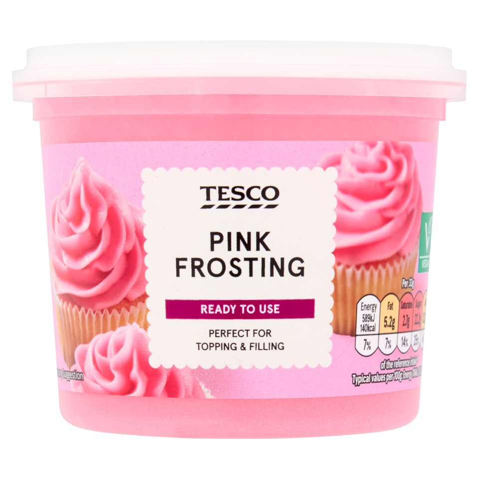 Tesco Pink Frosting 300g