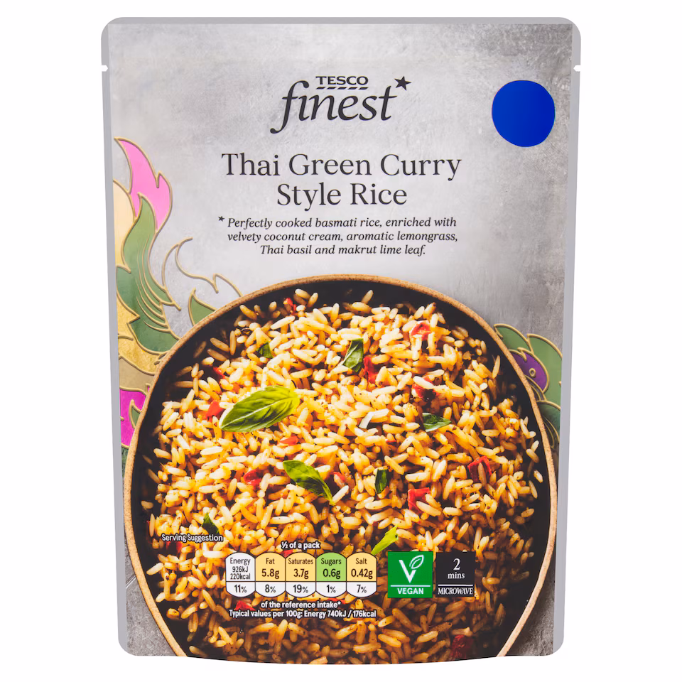 Tesco Finest Thai Green Curry Style Rice 250g