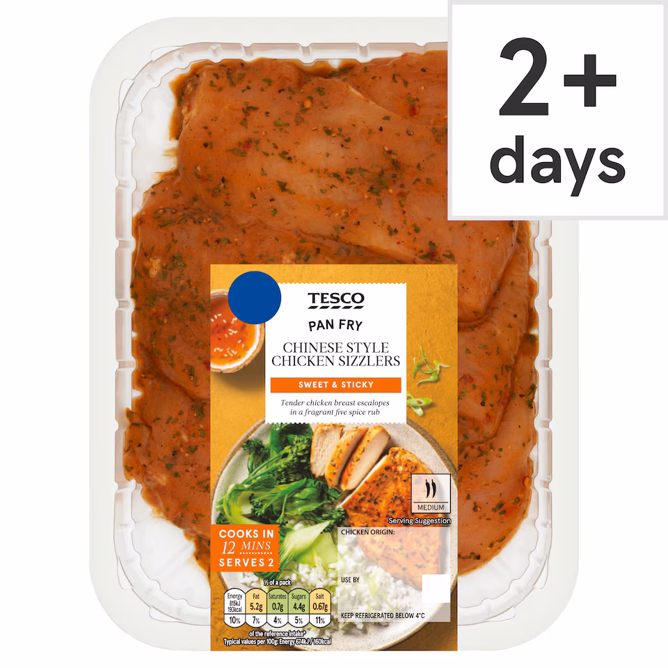 Tesco Pan Fry Chinese Style Chicken Sizzlers 318g