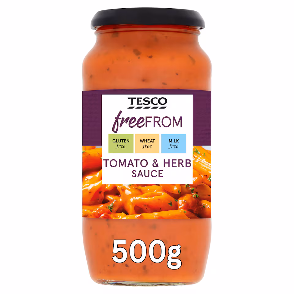 Tesco Free From Tomato And Herb Sauce 500G