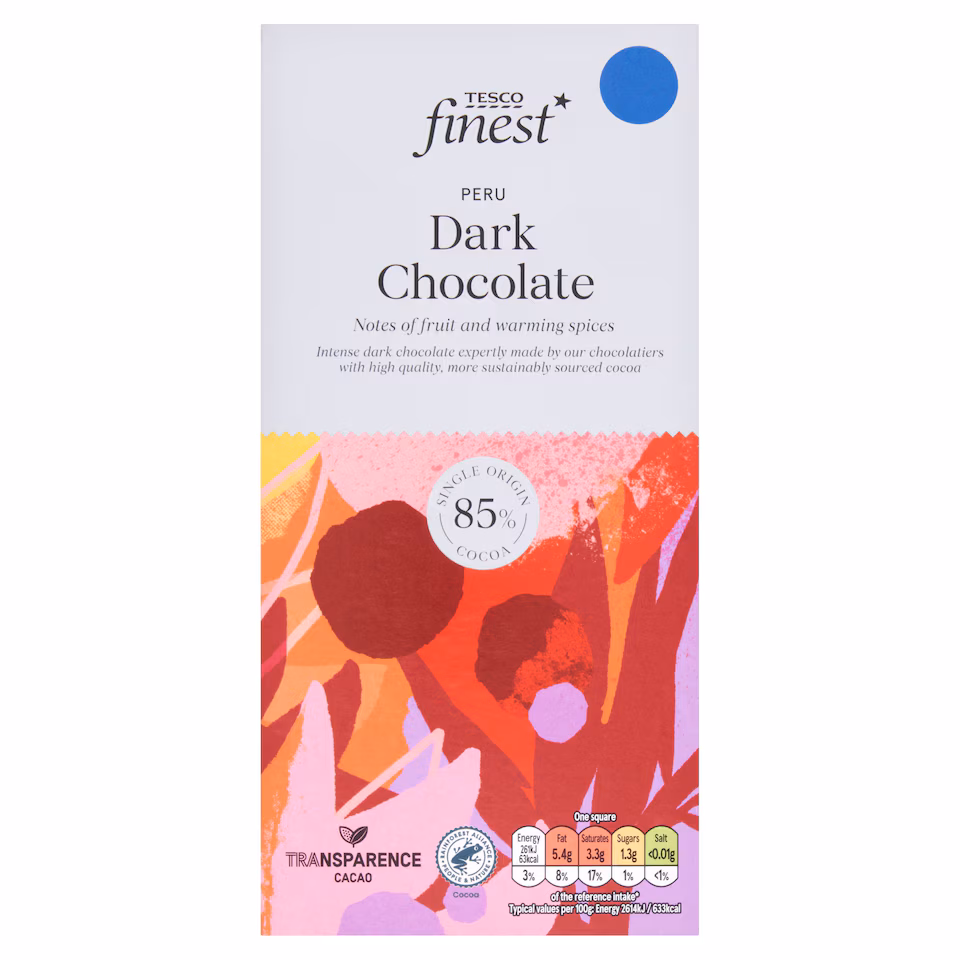 Tesco Finest Peru Dark Chocolate 85% 100g