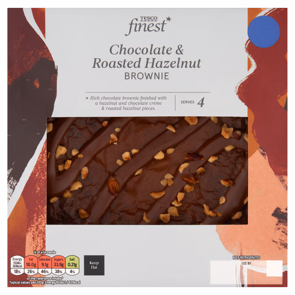 Tesco Finest Chocolate & Roasted Hazelnut Brownie 330g