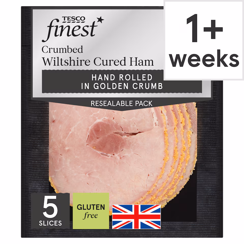 Tesco Finest Crumbed Wiltshire Cured Ham 120g