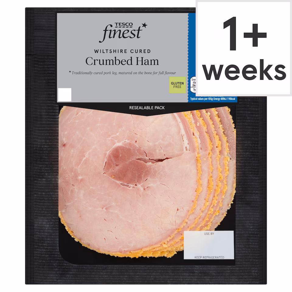 Tesco Finest Crumbed Wiltshire Cured Ham 120g