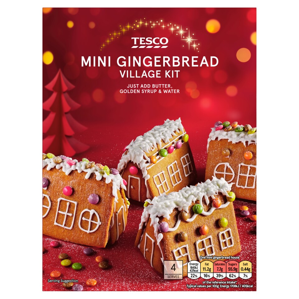 Tesco Mini Gingerbread Village Kit 320g