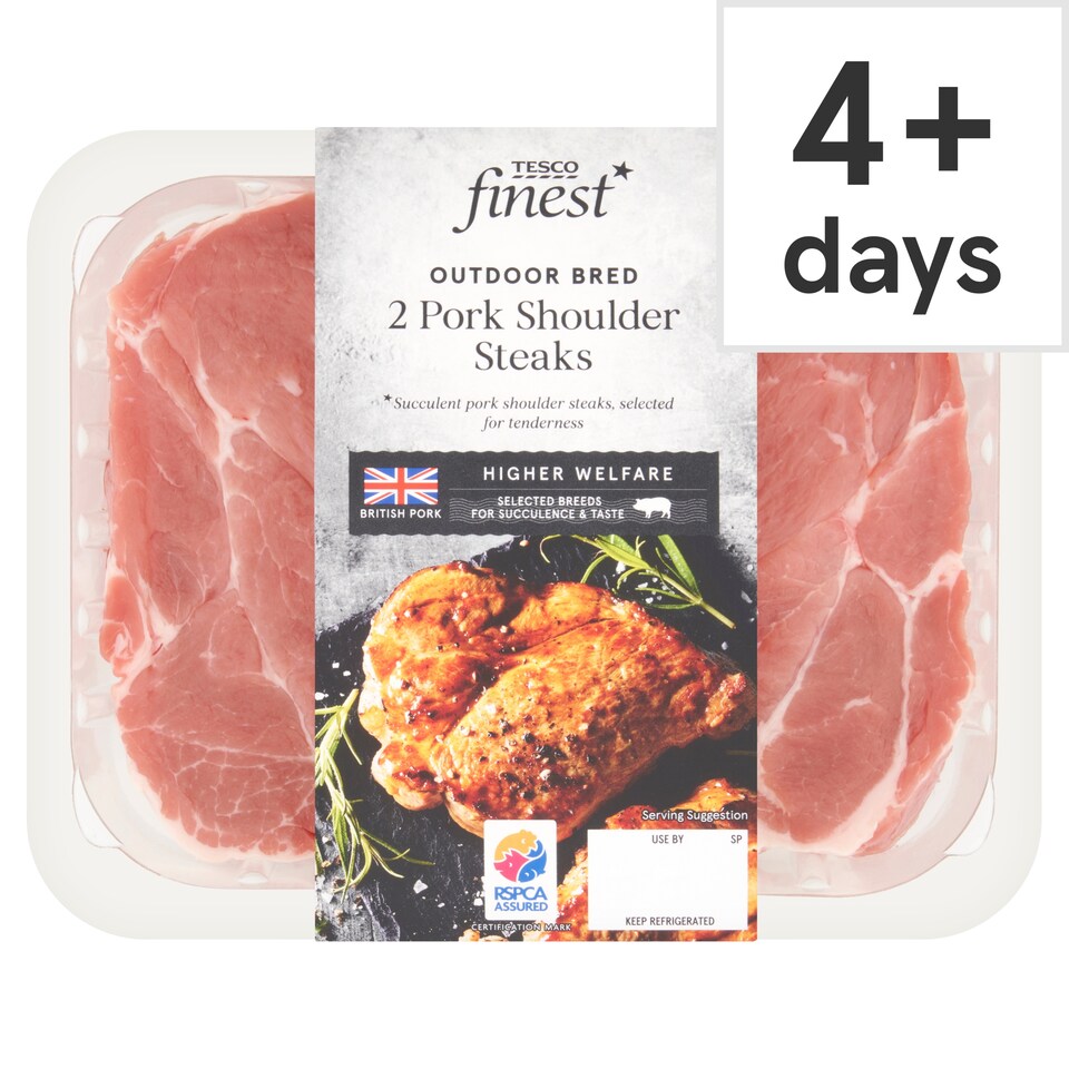 Tesco Finest 2 Pork Shoulder Steaks 400g