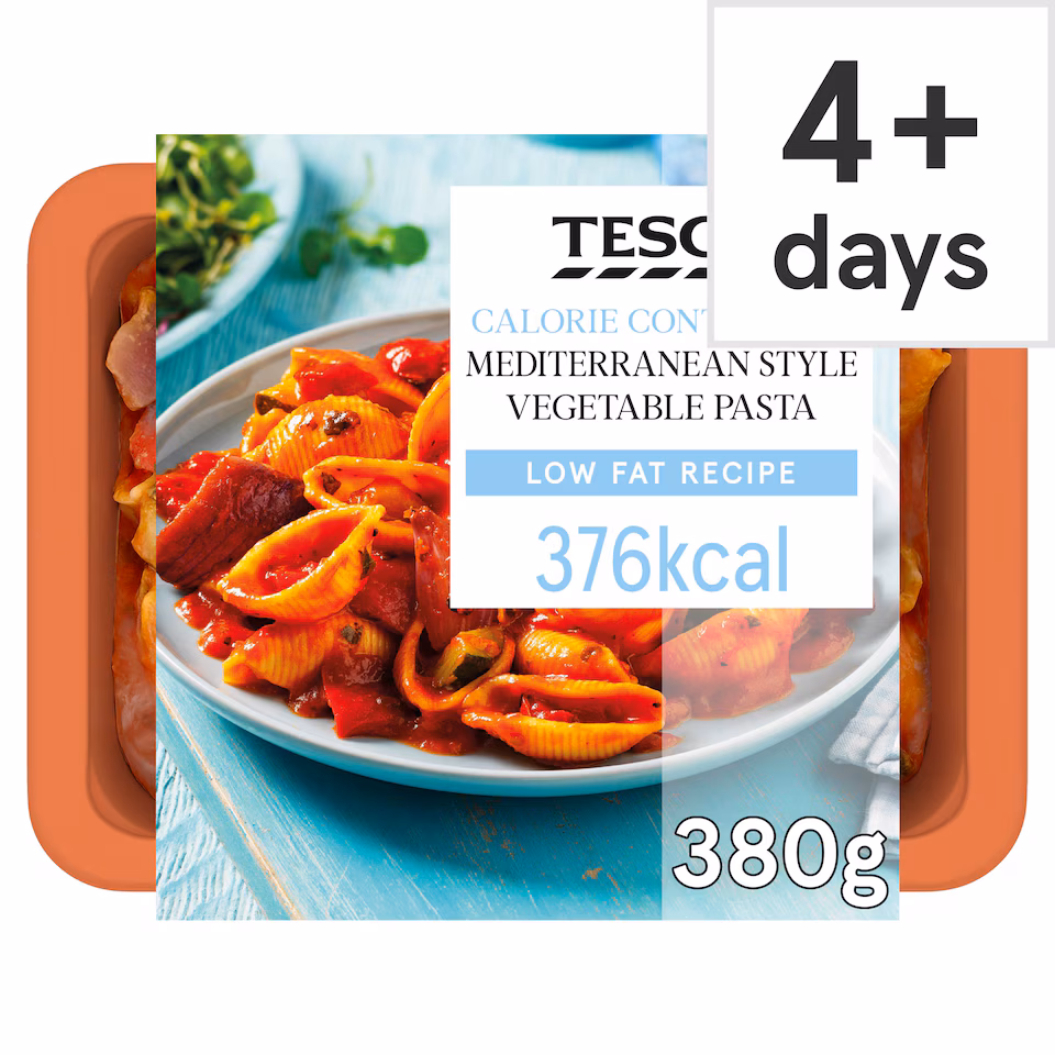 Tesco Calorie Controlled Mediterranean Style Vegetable Pasta 380g