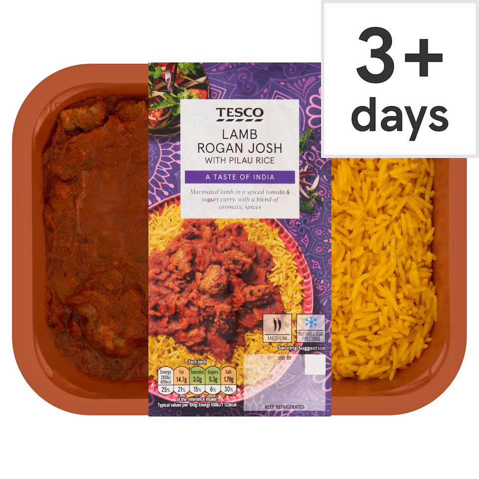 Tesco Lamb Rogan Josh With Pilau Rice 400G