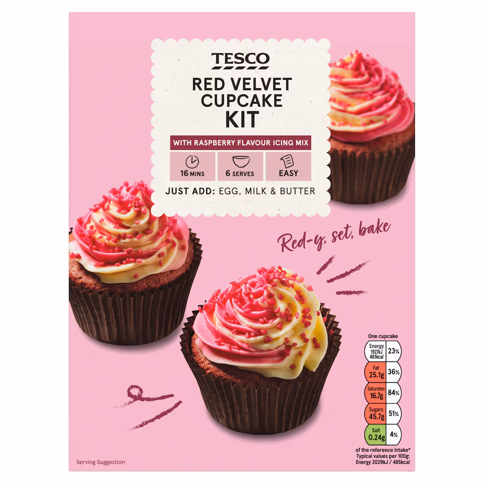 Tesco Red Velvet Cupcake Kit 380g