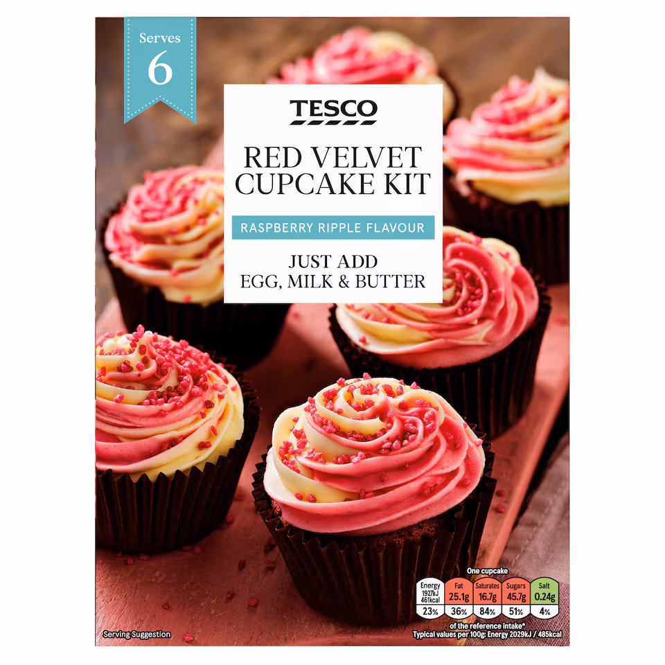 Tesco Red Velvet Cupcake Kit 380g