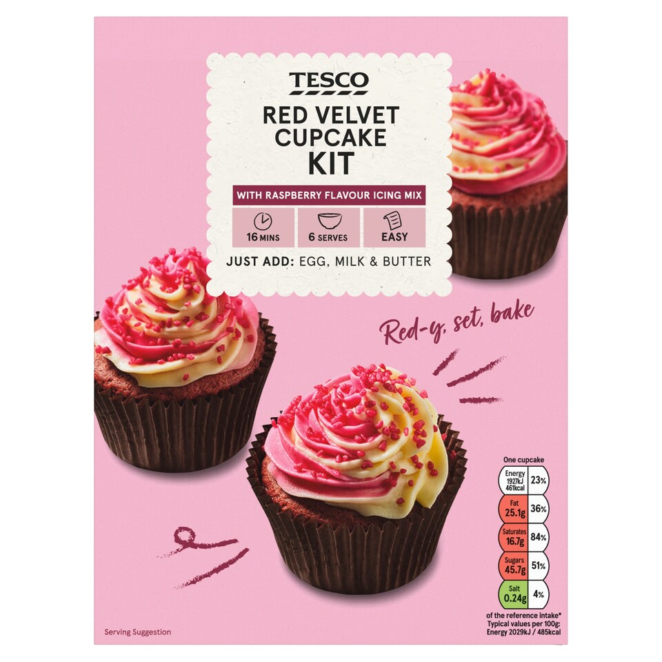 Tesco Red Velvet Cupcake Kit 380g