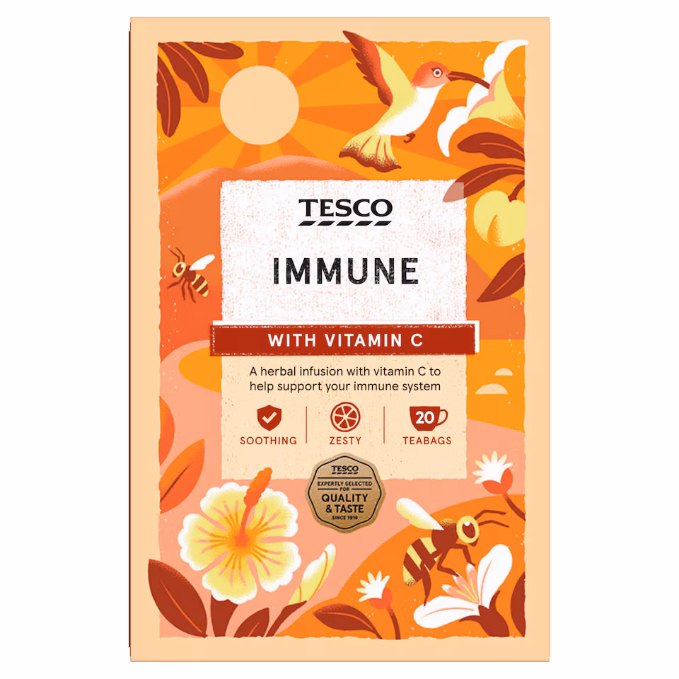 Tesco Immune 20 Tea Bags 40g